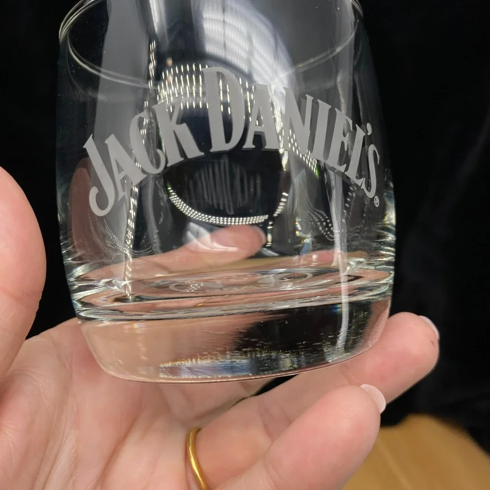 Jack Daniels Old No 7 Brand Lowball Whiskey Glass Clear Distillery Merchandise